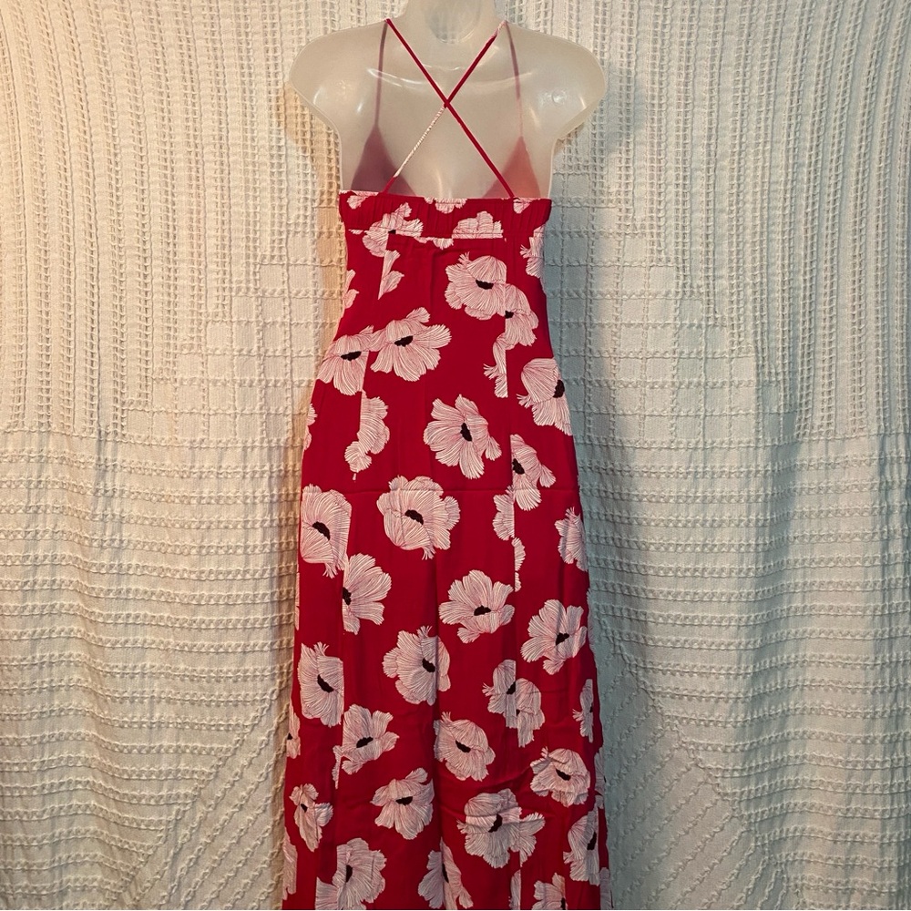 NWOT Leith Fuchsia Pink and White Floral Maxi Dress - Picture 2 of 9